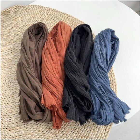 Luxurious Cotton Scarf Wrap for Men & Women - Lightweight & Breathable Style - Picture 9 of 9